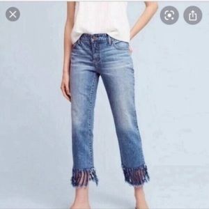 Pilcro hyphen frayed hem jeans